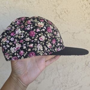 Floral snap back hat